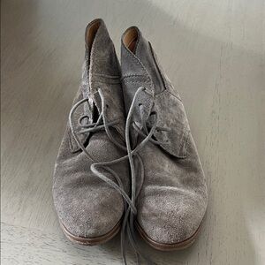 Franco Sarto Gray Suede Ankle Booties